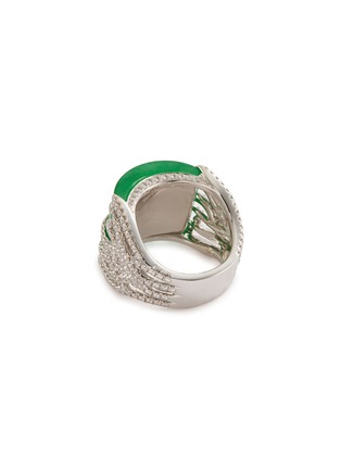 模特儿示范图 - 点击放大 - SAMUEL KUNG - Diamond jadeite 18k white gold ring