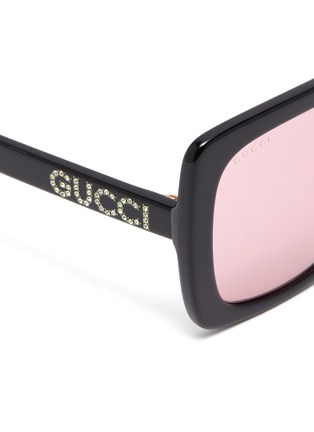 细节 - 点击放大 - GUCCI - oversize板材方框太阳眼镜