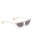 模特儿示范图 - 点击放大 - GUCCI - 人造珍珠猫眼金属框太阳眼镜
