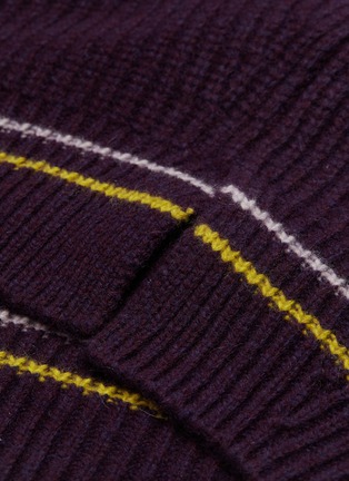  - COMME MOI - 镂空细节立领羊毛混羊绒针织衫