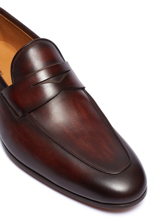 细节 - 点击放大 - MAGNANNI - Leather penny loafers