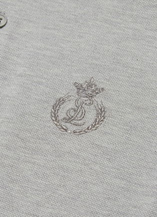  - SAINT LAURENT - logo徽章刺绣纯棉polo衫