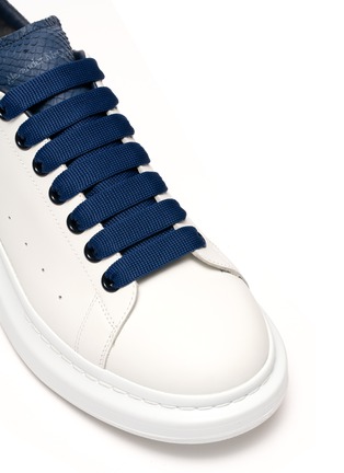 细节 - 点击放大 - ALEXANDER MCQUEEN - Oversized Sneaker蛇纹皮拼接真皮厚底运动鞋