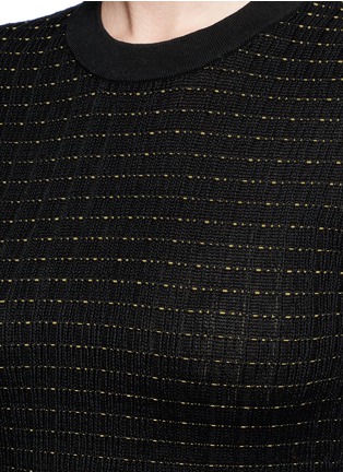 细节 - 点击放大 - 3.1 PHILLIP LIM - 棉线及条纹点缀棉质针织连衣裙