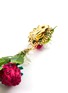 细节 - 点击放大 - MERCEDES SALAZAR - 花叶编织草莓造型吊坠夹耳耳环