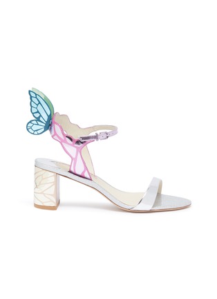 首图 - 点击放大 - SOPHIA WEBSTER - Chiara 60蝴蝶翅膀金属感真皮凉鞋