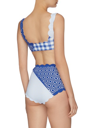 背面 - 点击放大 - MARYSIA - Wainscott拼接设计波浪边系带泳裤