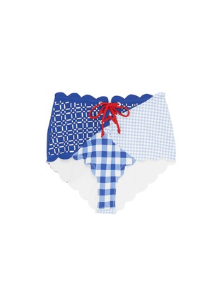 首图 - 点击放大 - MARYSIA - Wainscott拼接设计波浪边系带泳裤