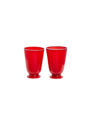 首图 –点击放大 - LA DOUBLEJ - 玻璃平底杯套装－红色