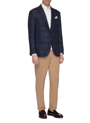 模特儿示范图 - 点击放大 - BRUNELLO CUCINELLI - 棉质斜纹布长裤