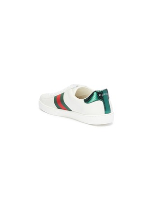  - GUCCI - ACE蛇纹拼贴蛇刺绣织带真皮运动鞋