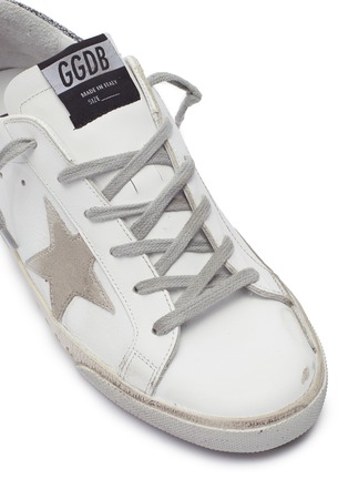 细节 - 点击放大 - GOLDEN GOOSE - Superstar仿水晶鞋底小牛皮运动鞋