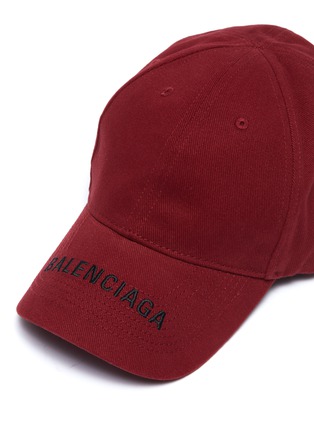 细节 - 点击放大 - BALENCIAGA - Everyday品牌名称刺绣斜纹布棒球帽