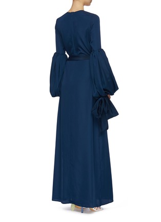 背面 - 点击放大 - LEAL DACCARETT - Gorgona珠饰钮扣喇叭袖衬衫裙