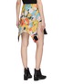 背面 - 点击放大 - CALVIN KLEIN 205W39NYC - 不规则裙摆花卉潜水布半裙