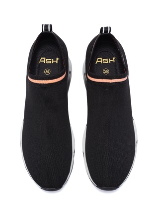 细节 - 点击放大 - ASH - Loveless闪亮针织袜靴式低筒运动鞋