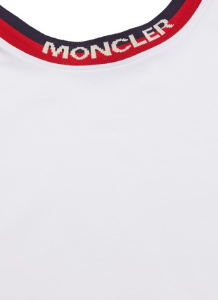  - MONCLER - logo拼色条纹点缀T恤