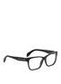 模特示范图 - 点击放大 - ALEXANDER MCQUEEN - Stud square frame optical glasses