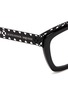 细节 - 点击放大 - ALEXANDER MCQUEEN - Wavy cutout metal brow bar optical glasses