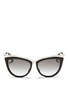 首图 - 点击放大 - ALEXANDER MCQUEEN - Metal brow bar acetate sunglasses
