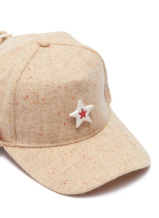 细节 - 点击放大 - SMFK - 陶瓷五角星粗花呢连耳罩棒球帽