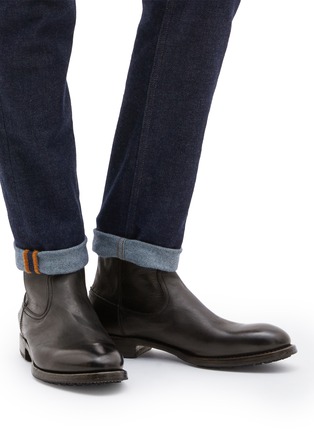 模特儿示范图 - 点击放大 - PROJECT TWLV - 'Flame' leather boots