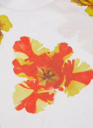 花卉印花皱褶针织衫展示图