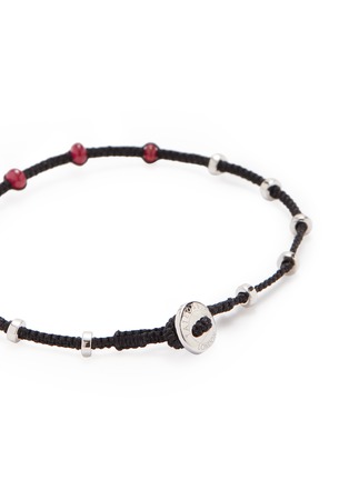 细节 - 点击放大 - TATEOSSIAN - 'Lusso' ruby bead silver macramé bracelet
