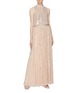 模特示范图 - 点击放大 - NEEDLE & THREAD - 亮片条纹褶裥网纱半裙