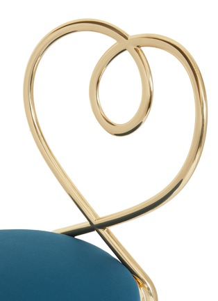 细节 –点击放大 - GHIDINI 1961 - Love黄铜爱心靠背座椅－蓝绿色