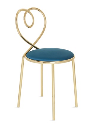  - GHIDINI 1961 - Love黄铜爱心靠背座椅－蓝绿色