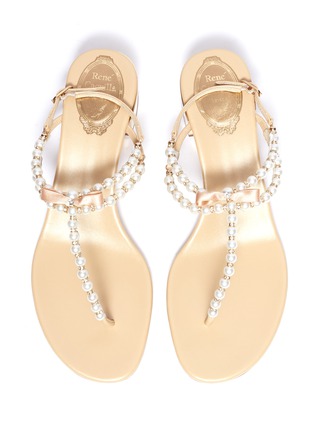 细节 - 点击放大 - RENÉ CAOVILLA - Eliza人造珍珠搭带夹脚凉鞋