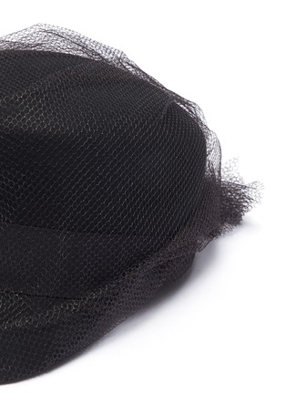 细节 - 点击放大 - SENSI STUDIO - Meghan网纱外层羊毛毡棒球帽