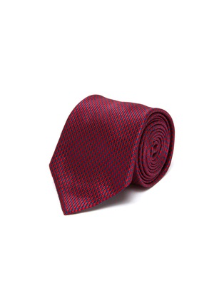 首图 - 点击放大 - STEFANOBIGI MILANO - 十字纹拼色真丝领带