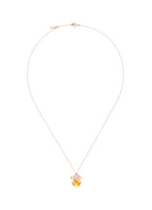 首图 - 点击放大 - BAO BAO WAN - 黄晶钻石小猪元宝造型18k玫瑰金项链