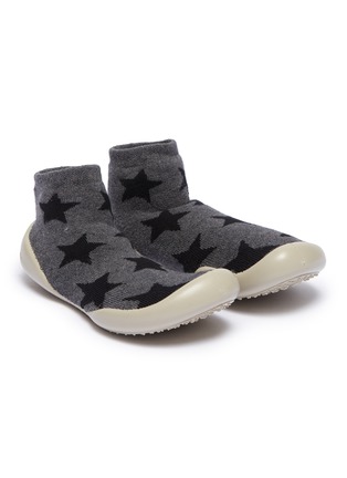 模特儿示范图 - 点击放大 - COLLÉGIEN - 幼儿款星星图案针织袜式运动鞋