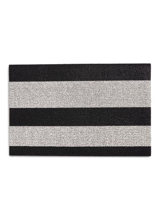 首图 –点击放大 - CHILEWICH - Bold Stripe拼色条纹门垫－黑色及银色