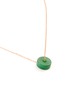 模特儿示范图 - 点击放大 - SAMUEL KUNG - Jade hoop 18k rose gold pendant necklace