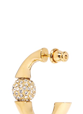 细节 - 点击放大 - CHLOÉ - 'Darcey' Swarovski crystal pavé half hoop earrings