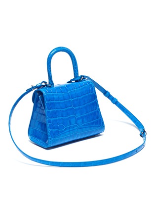 'Brillant Mini' patent alligator leather satchel展示图