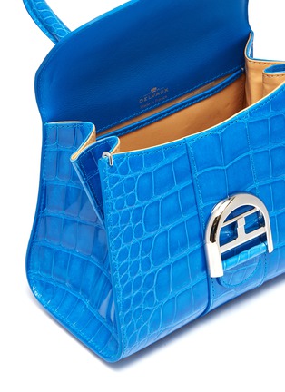 'Brillant Mini' patent alligator leather satchel展示图