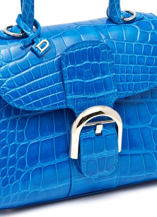 'Brillant Mini' patent alligator leather satchel展示图