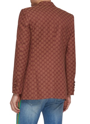 背面 - 点击放大 - GUCCI - 双G标志印花帆布西服外套