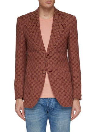 首图 - 点击放大 - GUCCI - 双G标志印花帆布西服外套