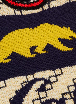  - CALVIN KLEIN 205W39NYC - x UC Berkeley加州灰熊几何图案混羊毛针织衫