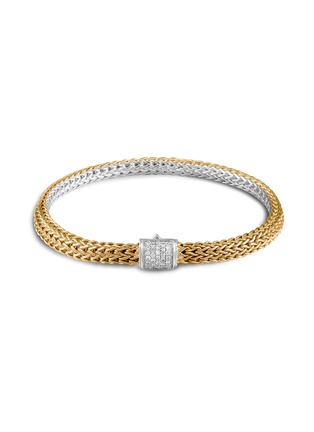 首图 - 点击放大 - JOHN HARDY - Classic Chain' reversible diamond yellow gold silver bracelet