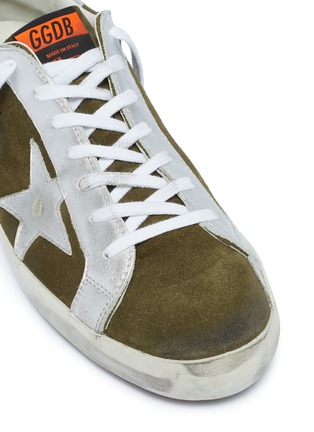 细节 - 点击放大 - GOLDEN GOOSE - Superstar五角星绒面真皮运动鞋