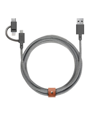 首图 - 点击放大 - NATIVE UNION - Belt三合一充电线缆（2米）－黑白色
