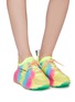 模特儿示范图 - 点击放大 - STELLA MCCARTNEY - Eclypse渐变彩虹拼接设计厚底运动鞋
