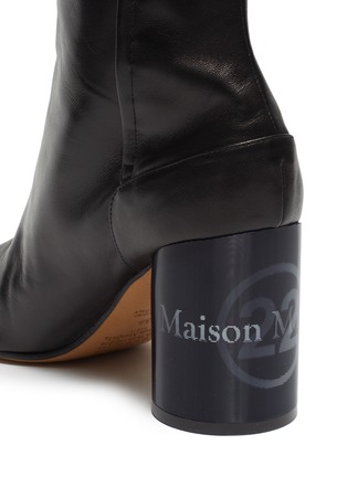  - MAISON MARGIELA - Tabi 3D光栅logo小牛皮分趾粗跟短靴